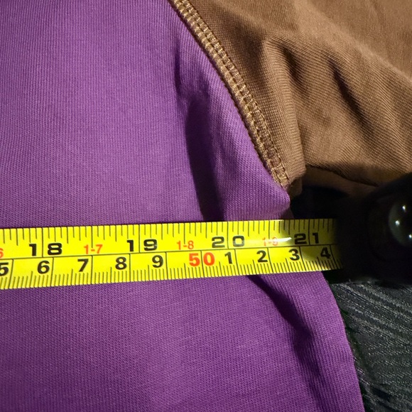 HOMME + FEMME WESTWOOD RAGLAND TEE - Purple size M - Picture 6 of 6